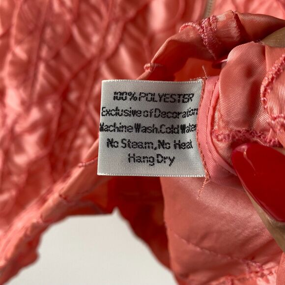 Flair Jacket‎ Women's Salmon Color Textured Full Zip Collared Size Large - Picture 10 of 11